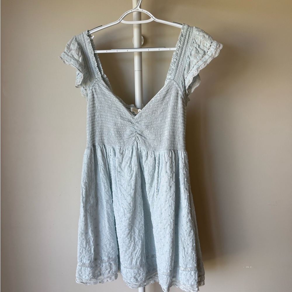 LoveShackFancy athatlia dress riviera in light blue Medium